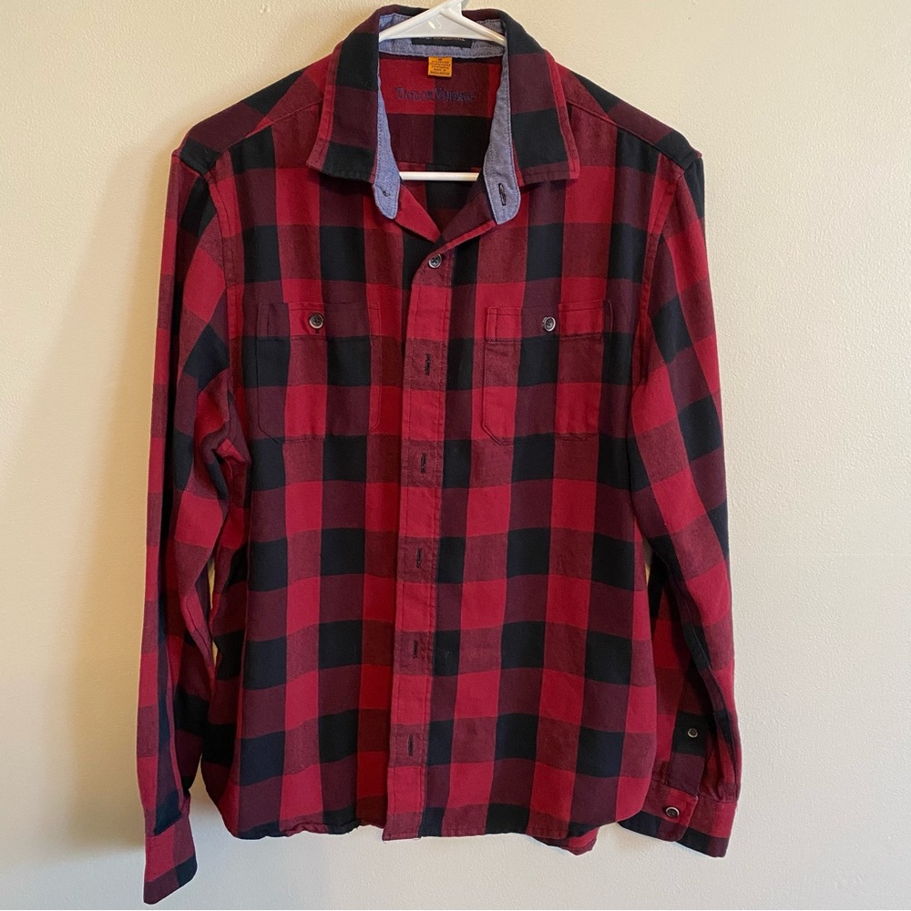 Men’s Tailor Vintage Plaid Button Down Shirt